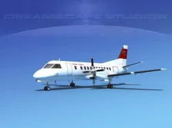 SAAB SF340 Richards Aviation 3D model