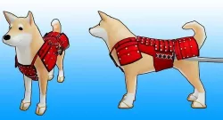 Samurai Shiba - Game Ready Low-poly 3D model