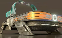 Sci Fi Bed  - Cyberpunk  concept - PBR Low-poly 3D model