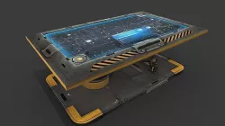 Sci Fi Hologram Table Low-poly 3D model