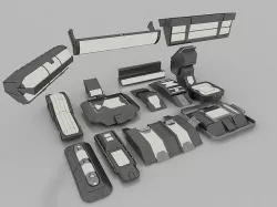 SCI FI LIGHT MODELS  x 15 3DS MAX 3D model