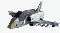 Sci-Fi Starfighter USA PBR 3D model