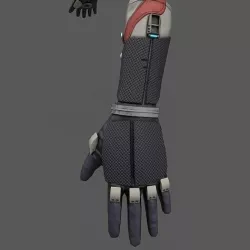 Scifi glove soldier Low-poly 3D model