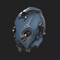 Scifi helmet ver 6 Low-poly 3D model