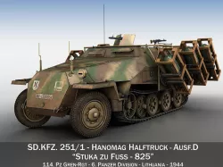SDKFZ 251 - Ausf D - Stuka zu Fuss - 825 3D model