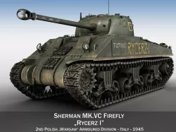 Sherman MK VC Firefly - Rycerz I 3D model