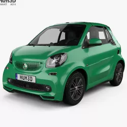 Smart ForTwo Brabus Electric Drive cabriolet 2017 3D model