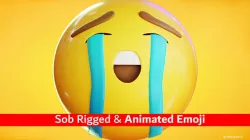 Sob Animated Emoji Reaction  Low-poly 3D model