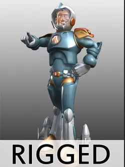 Spaceman Rigged 3D model