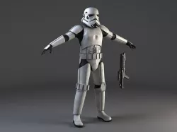 Star Wars Storm Trooper Rigged for Maya 3D model