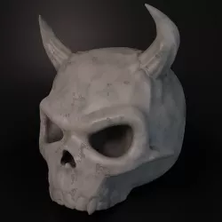 Stylized Deamon Skull 3D model