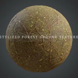 Stylized Forest Ground PBR texture Texture