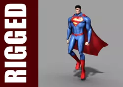 Superman Rig 3D model