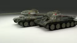 T-34-76 85 w Engine Bay and Interior 3D model
