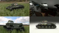 T-34 76 Interior Engine Bay Full HDRI 3D model