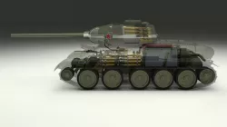 T-34 85 Interior Engine Bay Full 3D model