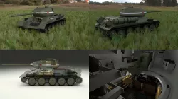 T-34 85 Interior Engine Bay Full HDRI 3D model
