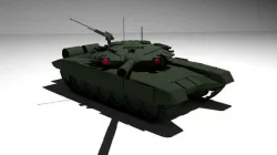 T90 Tank Low-poly 3D model