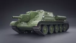 Tank su-122 Low-poly 3D model