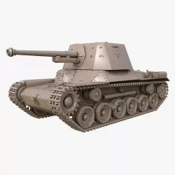 Tank Type 3 Ho Ni III Japan Clay Mental Ray 3D model