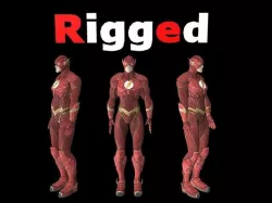 The Flash Rigged Low-poly 3D model