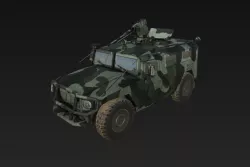 Tiger Gaz-2975 Low-poly 3D model