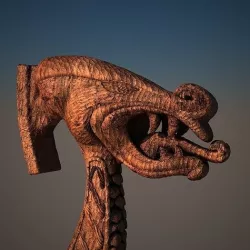 TKs Carved Dragon Head Low-poly 3D model