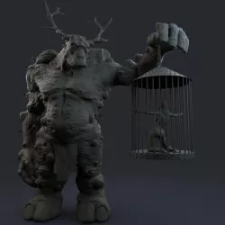 Troll and Girl 3D model