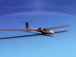 Venture Sailplane Low-poly 3D model