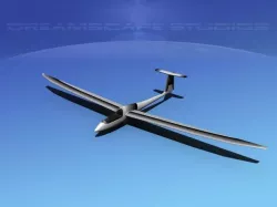 Venture Sailplane Low-poly 3D model