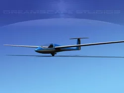 Venture Sailplane Low-poly 3D model