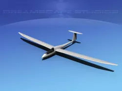 Venture Sailplane Low-poly 3D model