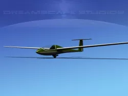 Venture Sailplane Low-poly 3D model