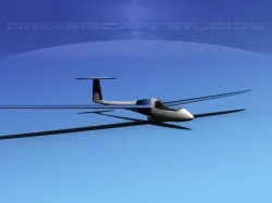 Venture Sailplane Low-poly 3D model