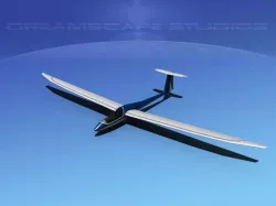 Venture Sailplane Low-poly 3D model
