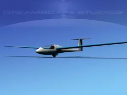 Venture Sailplane Low-poly 3D model