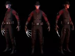 Western Style Freddy Krueger Game Mesh Low-poly 3D model