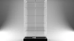 Wide Frameless Glass Tower With Dark Brown Base - 3ds Max Model  3D model