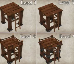 Wood Archer Tower Collection Low-poly 3D model