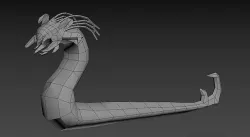 Worm creature Low-poly 3D model