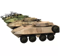 5 LAV 25 APC models for VR and Games Low-poly 3D model