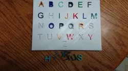 Alphabet toy shape