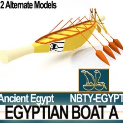 Ancient Egypt Rowboat A 3D model