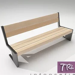 BENCH TEAK 2 3D model