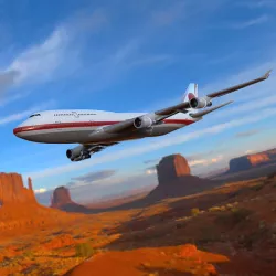 Boeing 747-400 Aircraft Low-poly 3D model