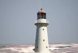 Bustard Head Lighthouse Low-poly 3D model