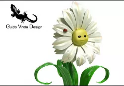 Cartoon Daisy 3D model