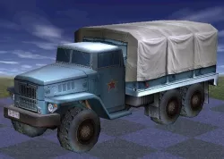 Classic Russian Military Truck Low-poly 3D model