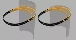 Covid19 face shield without spikes for holes