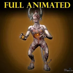 Demon Mage Low-poly 3D model